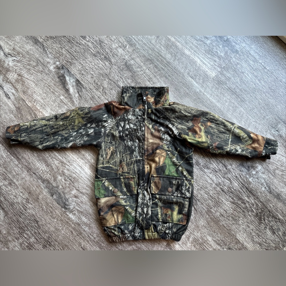Stearns Dry Wear Jacket Youth XS Camo Full-Zip Quilted Lined Coat